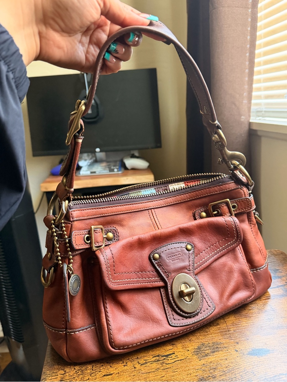 Coach 65th anniversary turnlock legacy bag